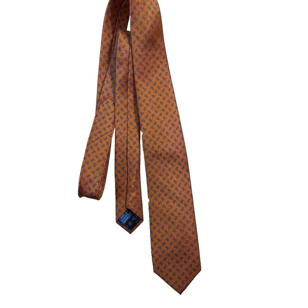 Haines & Bonner Of London Neck Tie Orange Sea Turtle Print H&B Silk Tie